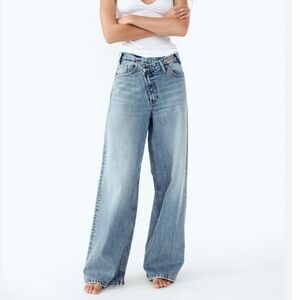 Zara Light Blue Flare & Wide Leg Jeans